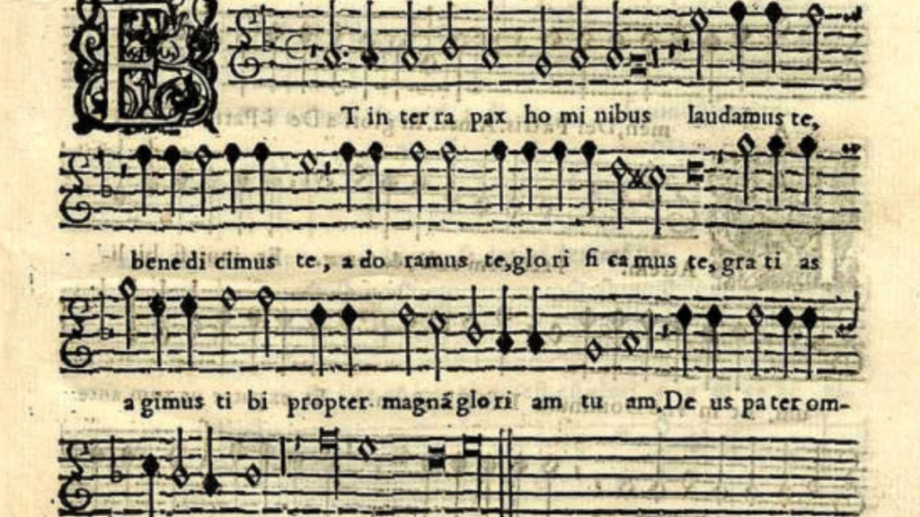 Medieval sheet music