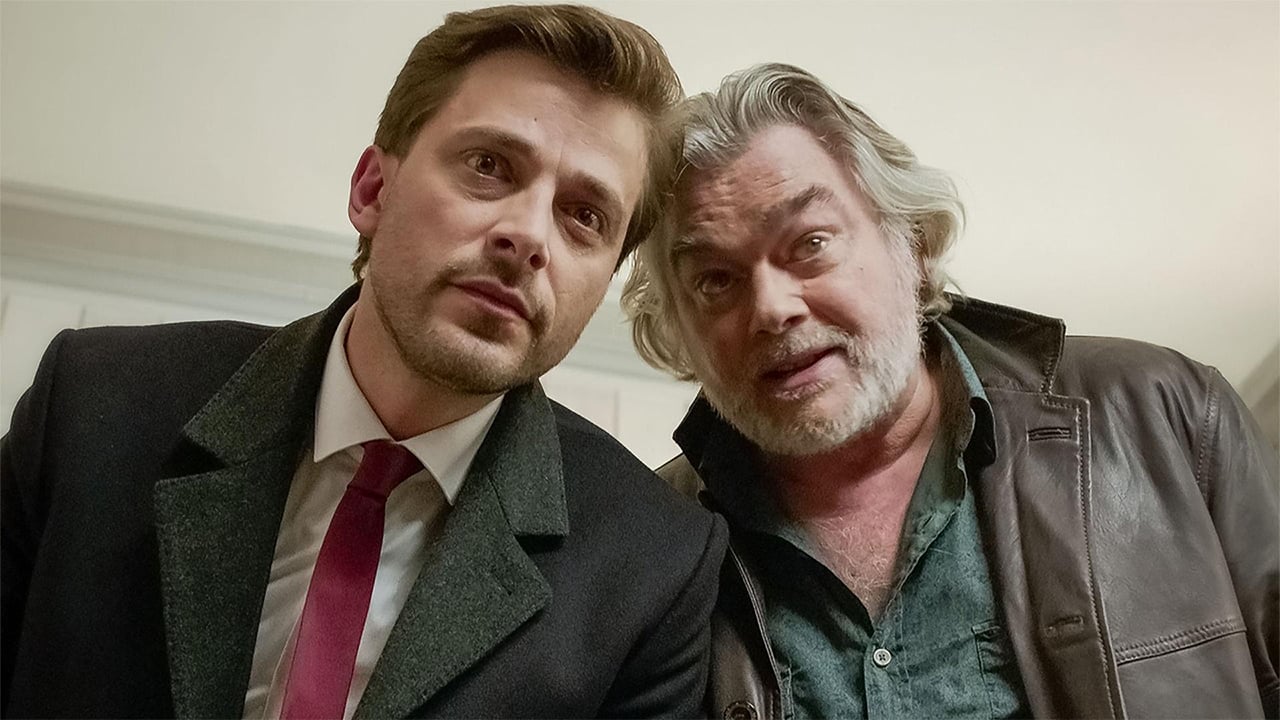 Two men looking at something behind the camera(origins from Walter Presents)