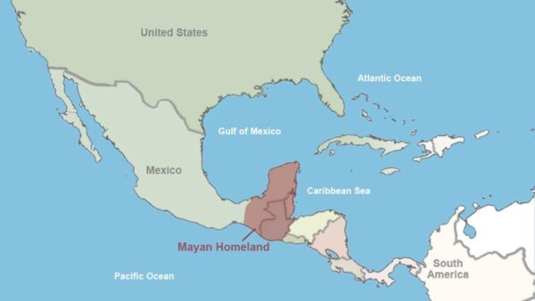 Map of where ancient Maya was located