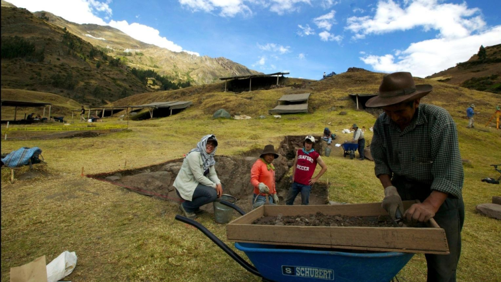 Archaeologists in the field