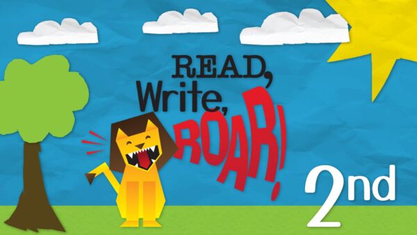 Read, write, roar logo