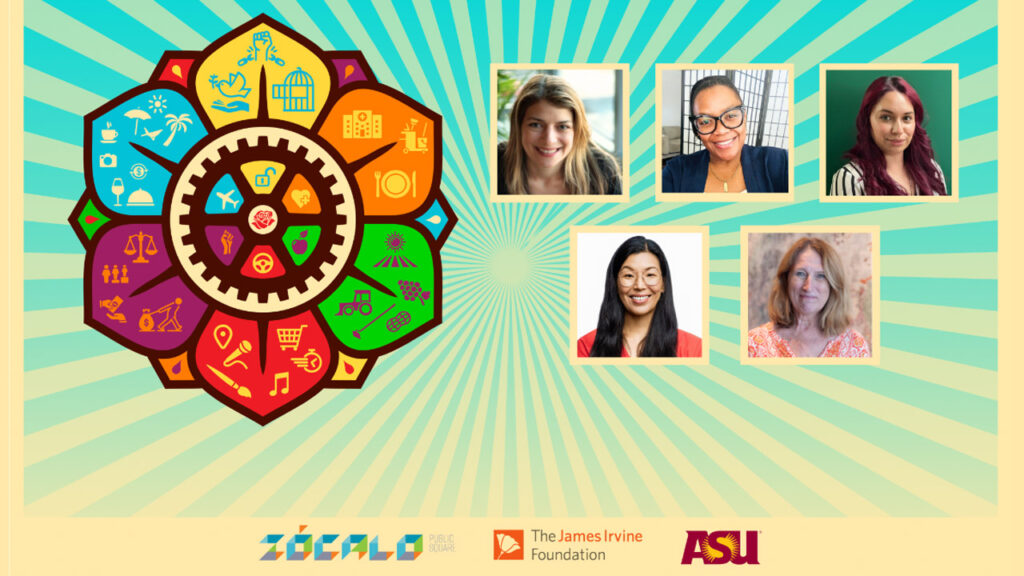 A graphic for a webinar presented by ASU's Zocalo