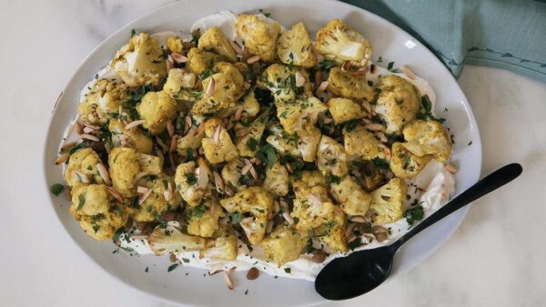 Roasted Cauliflower with Yogurt