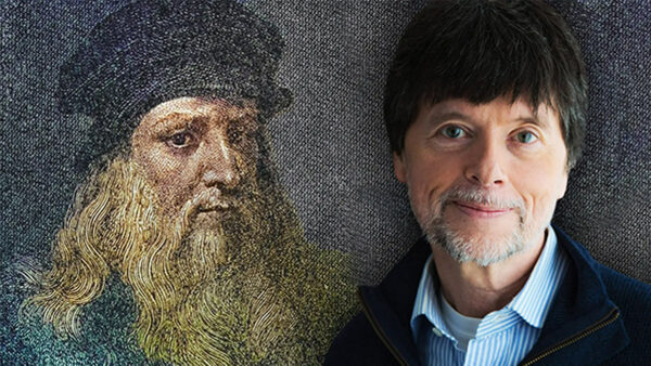 An image of Leonardo Da Vinci and Ken Burns