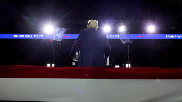 Trump at an election rally