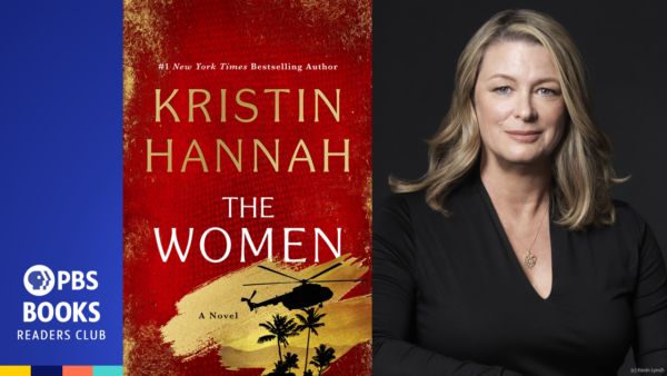 A photo of Kristin Hannah and the cover of her book, 