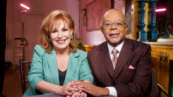 Talk show host Joy Behar with Henry Louis Gates Jr.