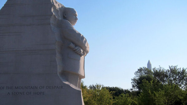 The MLK statue in Washington D.C