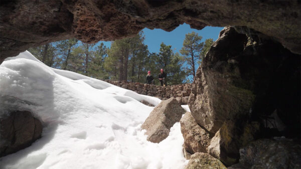 A snowy hidden trail