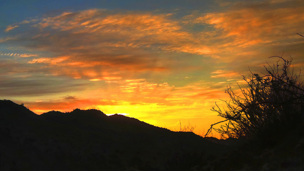 A desert sunset