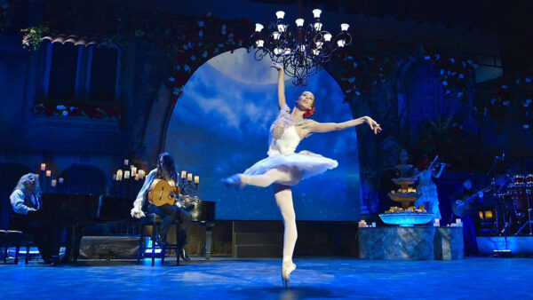 A ballet dancer performing on stage