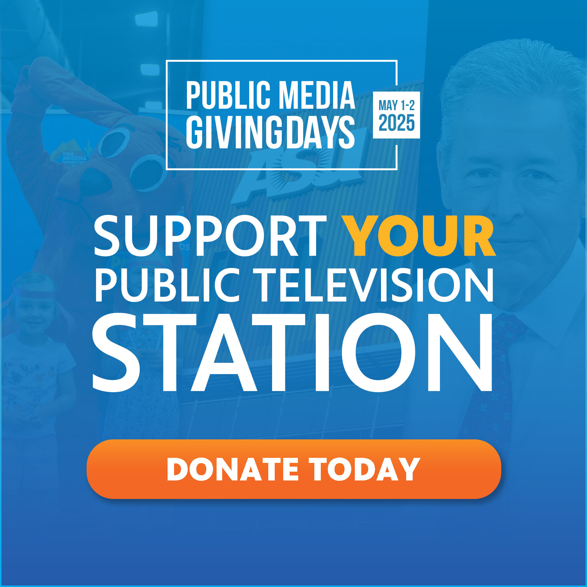 A graphic for Public Media Giving Days May 1-2, 2025