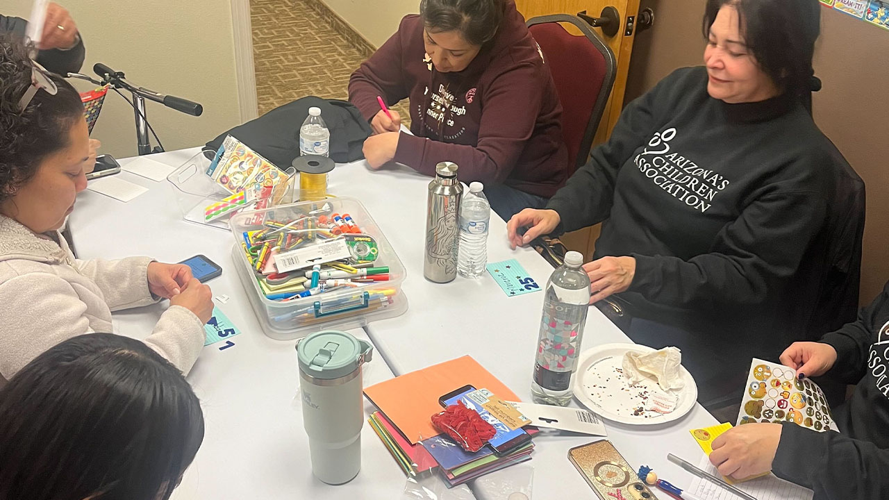 a group of people engaged in a fun activity