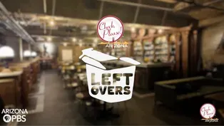 Left overs logo in front of a restaurant interior