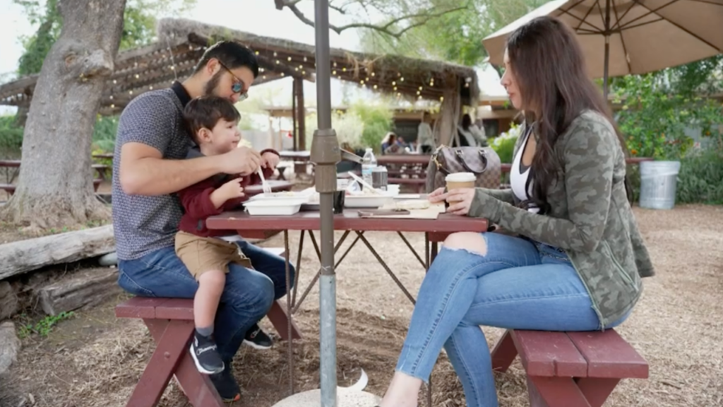 People sit and eat at Morning Glory Cafe