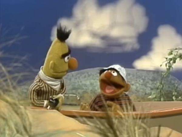 Bert and Ernie fishing