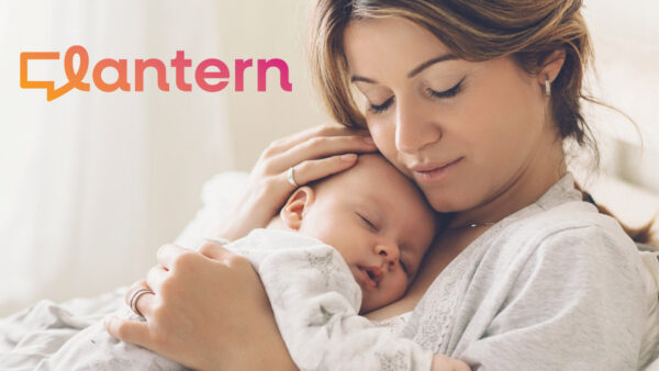 Lantern logo, a mother and her child