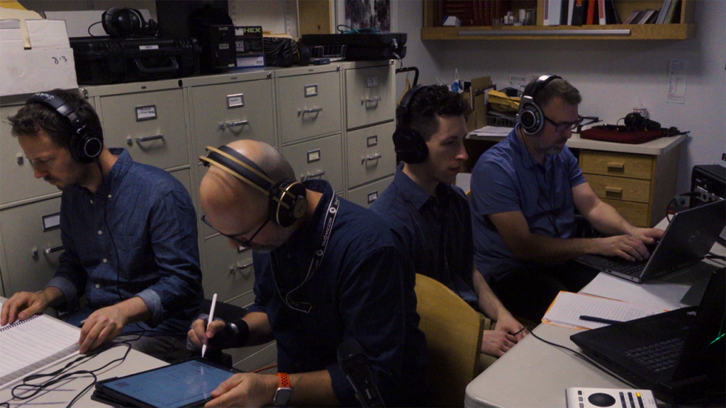 The Central Sound team records and mixes audio at an event