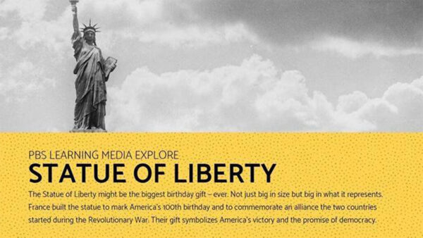 Image of the Statue of Liberty, symbolizing freedom and democracy, featured in a PSS Learning Media Explore article.