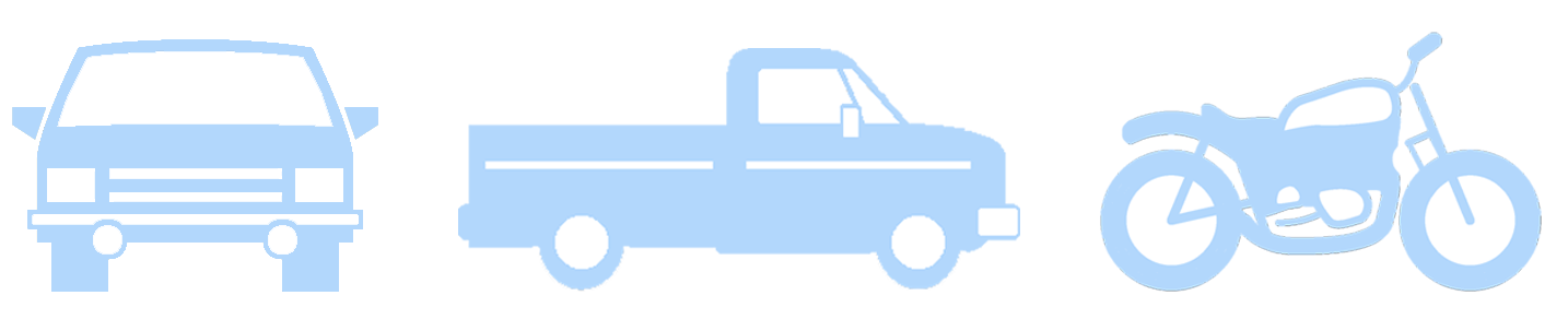Graphic of a car, truck and motorcycle