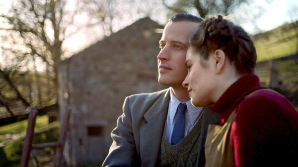 Helen and James looking out into the distance