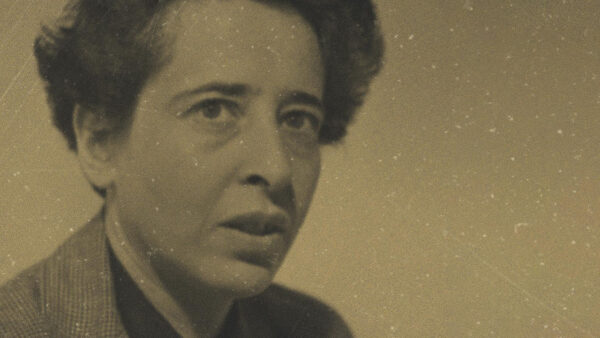 A photograph of Hannah Arendt