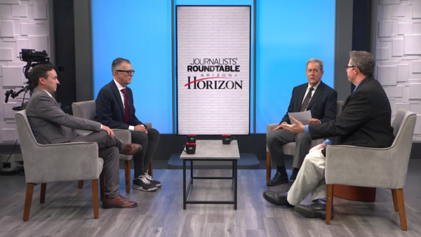 “Arizona Horizon” host Ted Simons was joined by Dennis Welch of AZFamily, Jim Small of Arizona Mirror, and Wayne Schutsky of KJZZ.