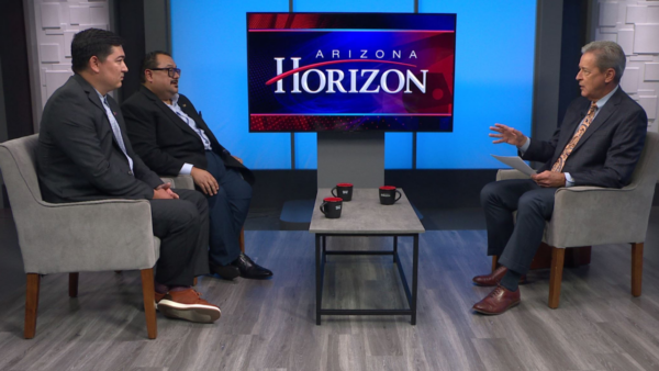 Marcos Gaucin, Chief Programs Officer at St. Mary's Food Bank, and Aaron Flores, Assistant Professor at School of Geographical Sciences & Urban Planning at ASU