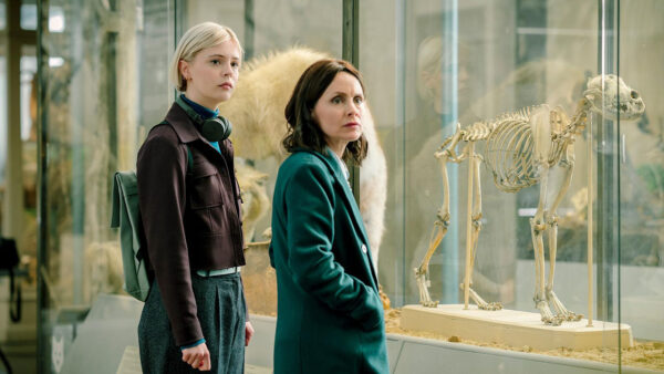 Patience and Bea exploring a museum where a murder took place