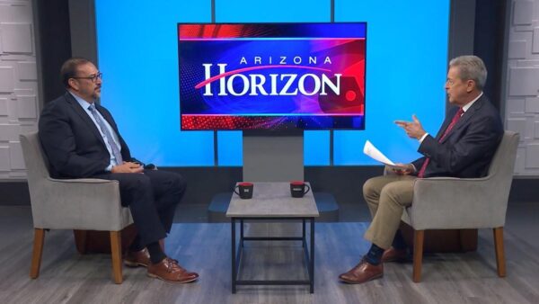 Adrian Fontes on the Arizona Horizon set with Ted Simons.jpg