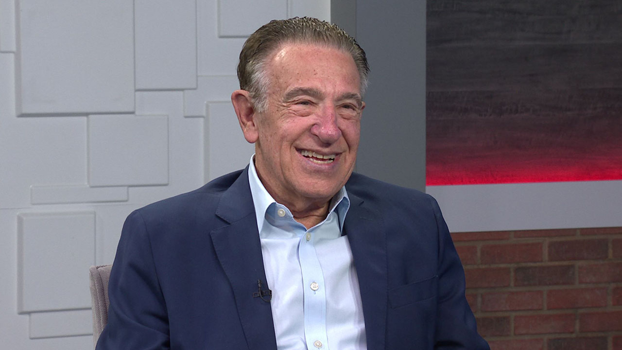 Ted Simons on the set of 