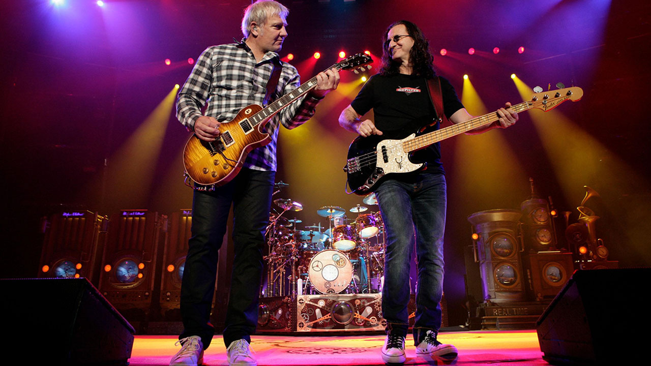 Two performers from the band Rush