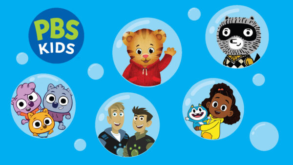 A collage of characters from PBS KIDS shows