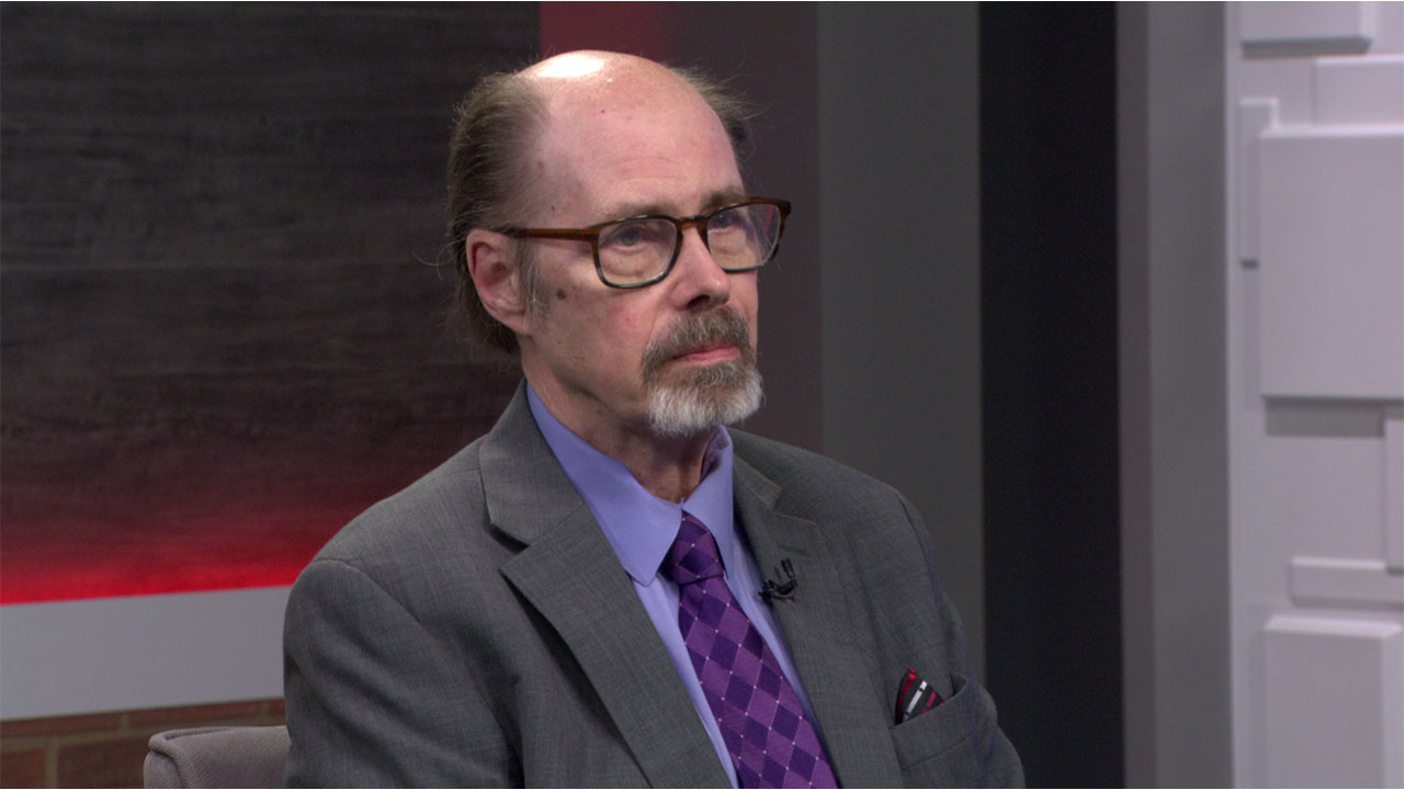 Ted Simons on the set of 