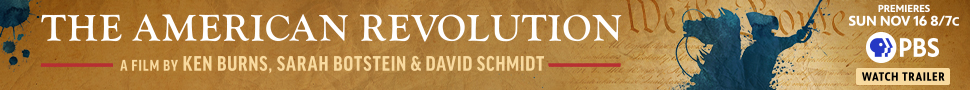 Banner reading: The American Revolution