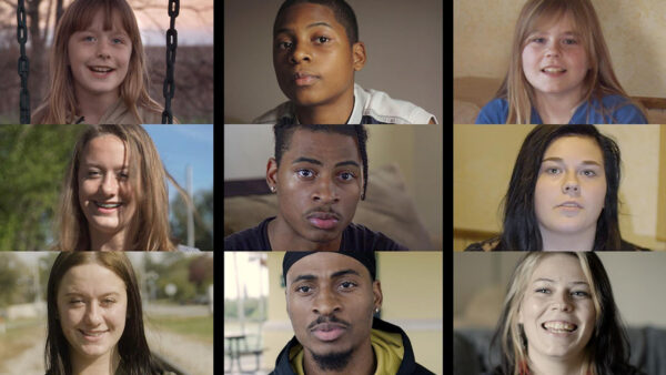 The collage of the kids/adults featured on 