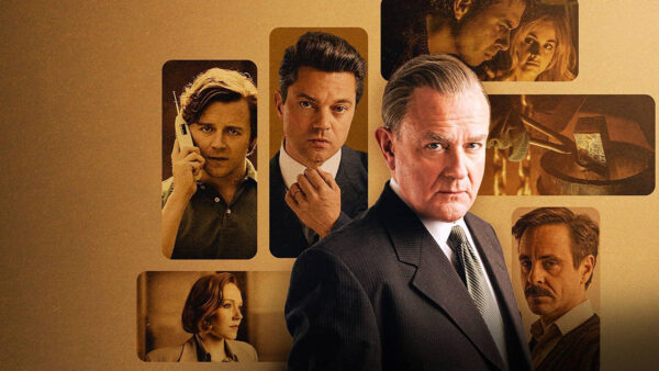 A detective sitting on front of a wall of photos