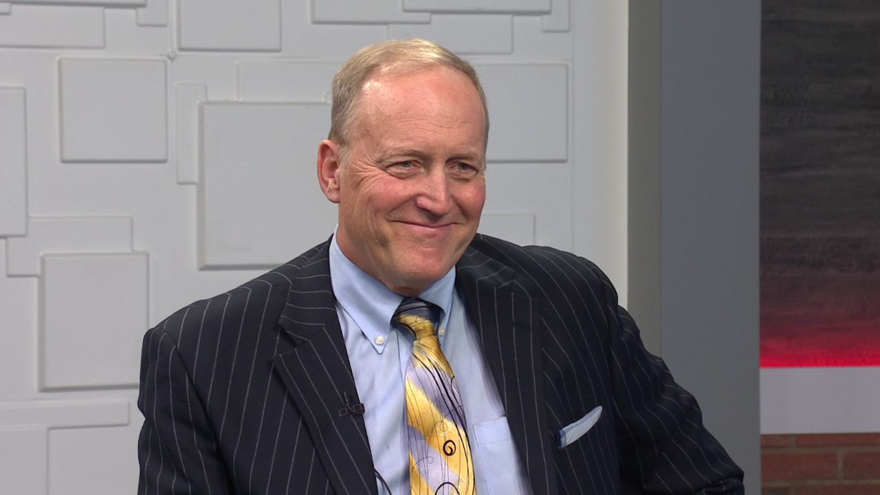 Ted Simons on the set of 
