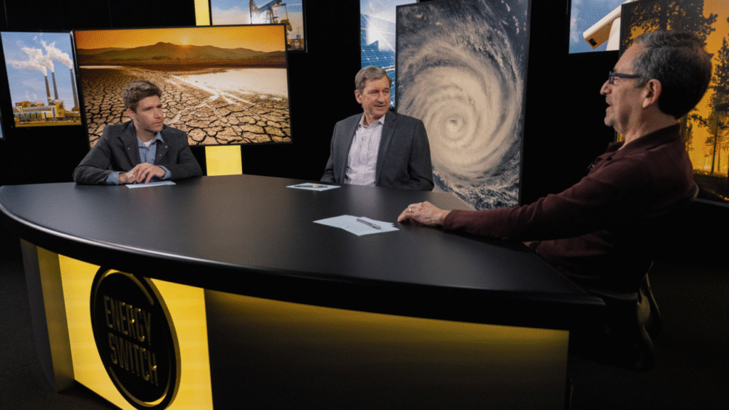 Andrew Revkin, environmental journalist, and Dr. Patrick Brown, a climate scientist