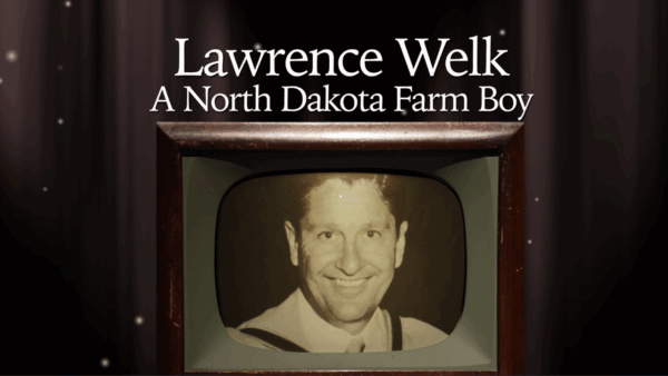 A picture of Lawrence Welk on an old TV