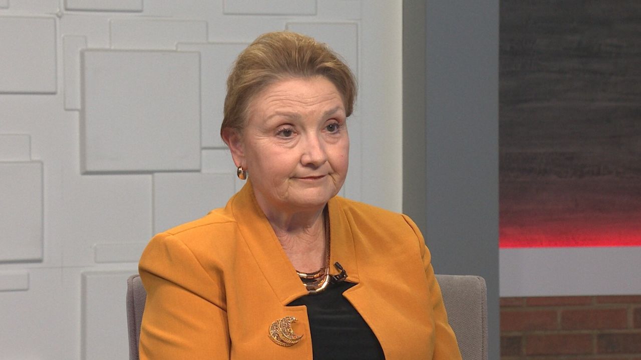 Ted Simons on the set of 