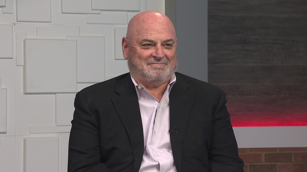 Ted Simons on the set of 