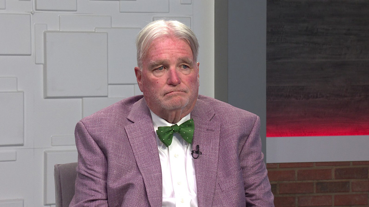 Ted Simons on the set of 