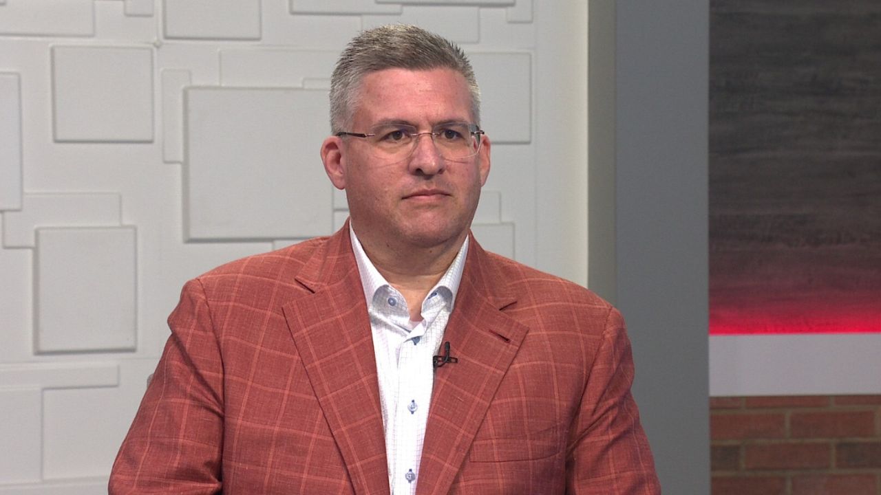 Ted Simons on the set of 