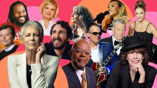 A group of celebrities gathering together to celebrate public television