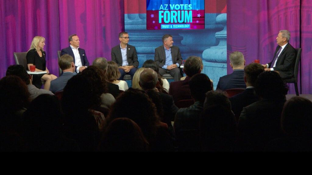 Panelists and Ted Simons on the set of "AZ Votes 2025"
