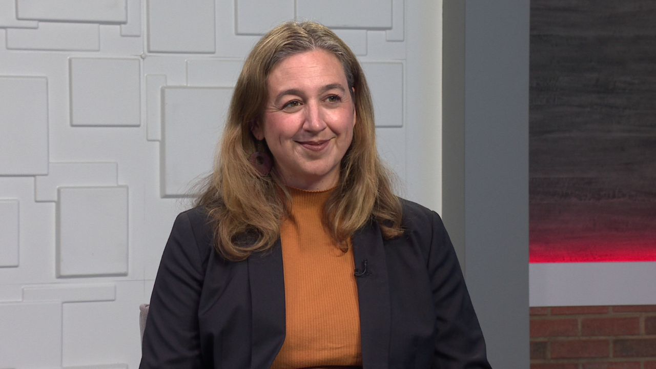 Ted Simons on the set of 