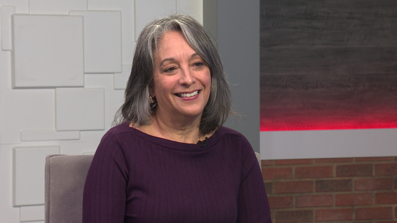 Ted Simons on the set of 