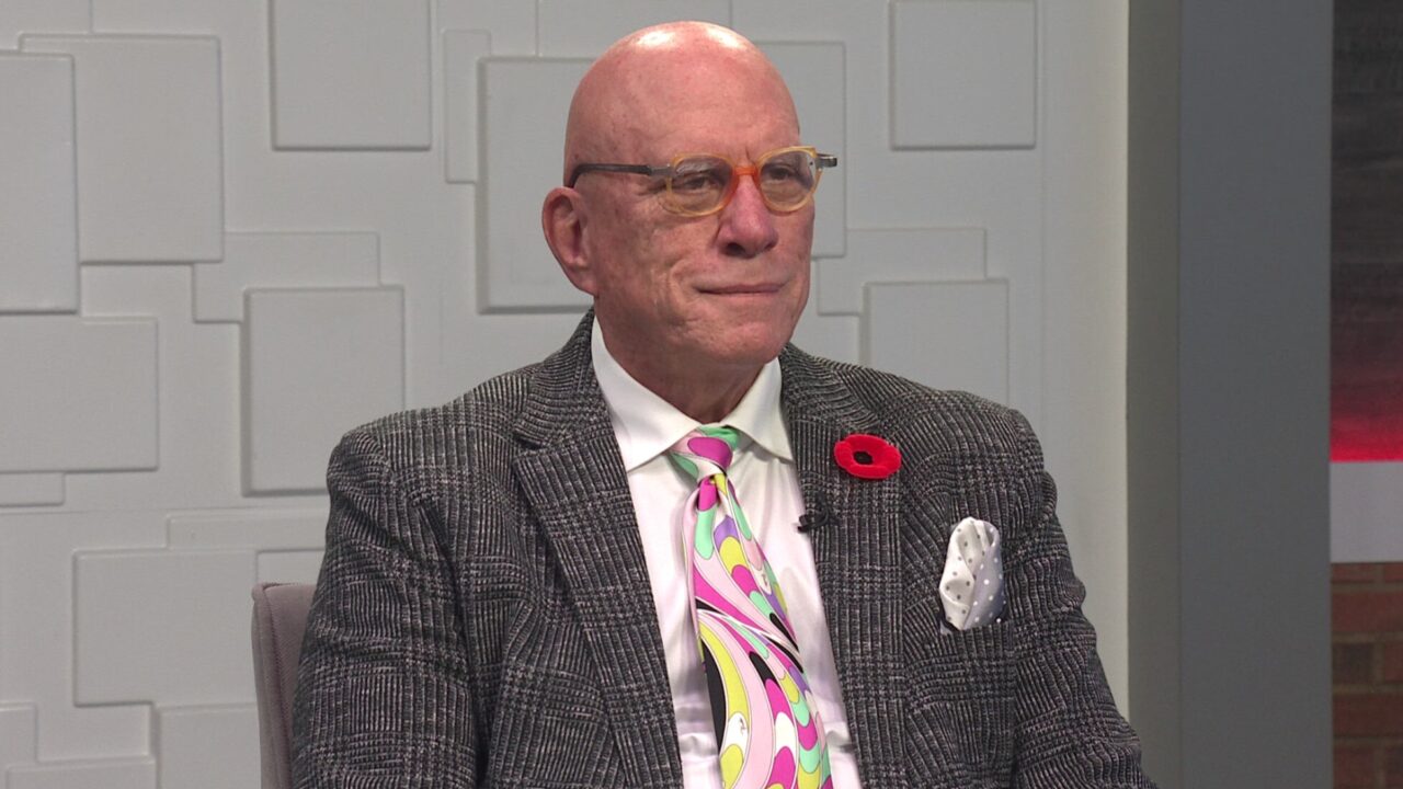 Ted Simons on the set of