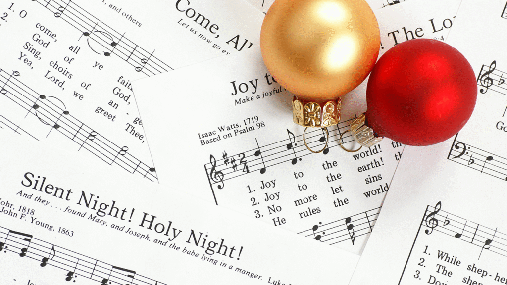Music sheets with ornaments